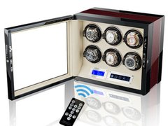 Cutie intors ceasuri automatice iUni, Luxury Watch Winder 6 Mahon-Crem